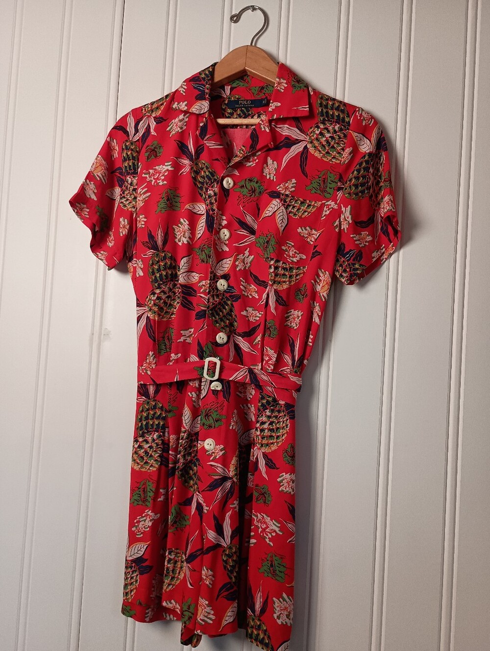 Polo Ralph Lauren- Vibrant Red Belted Romper- Size 12 (M)